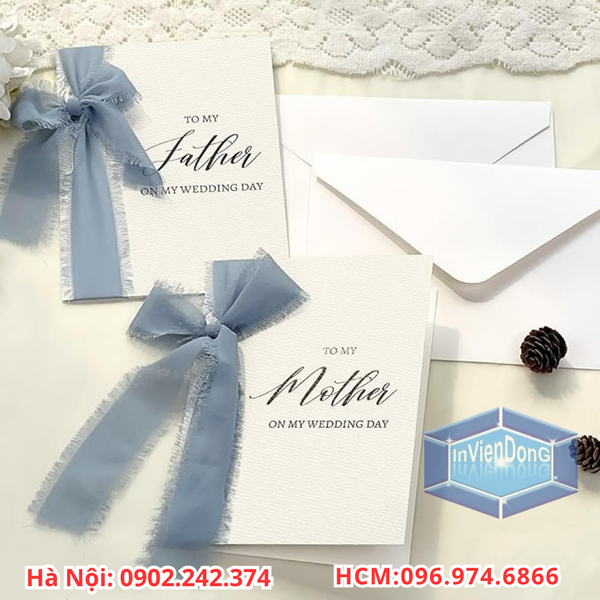 In Thiệp Cưới Luxury Thắt Nơ Cao Cấp Tại Hà Nội