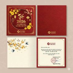 Thiệp Tết Bính Ngọ 2026 Hiện Đại - In nhanh tại Hà Nội