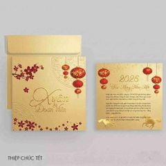 Thiệp Tết Bính Ngọ 2026 Hiện Đại - In nhanh tại Hà Nội