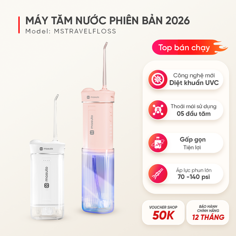 Máy tăm nước gấp gọn khử khuẩn UVC Masuto TravelFlosser