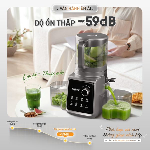 Máy ép chậm toàn năng MSPrime Ultra | Ống tiếp nguyên liệu CỰC ĐẠI 156mm