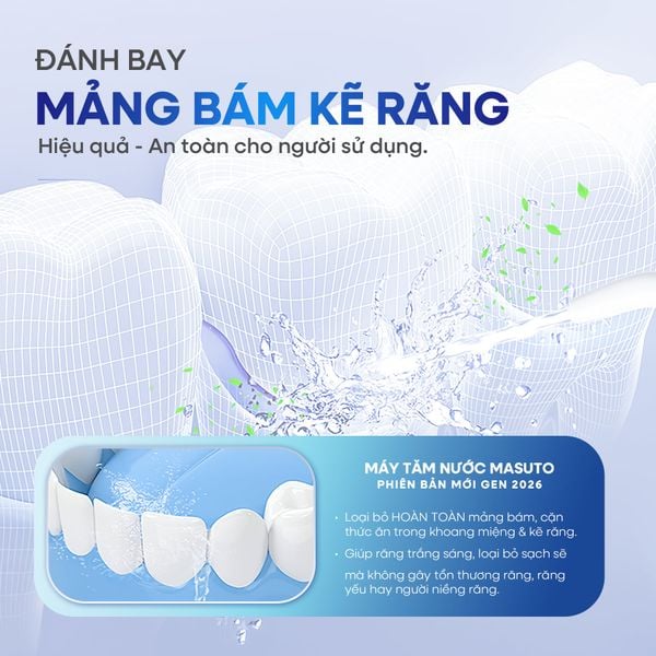 Máy tăm nước gấp gọn khử khuẩn UVC - MSTravelFlosser