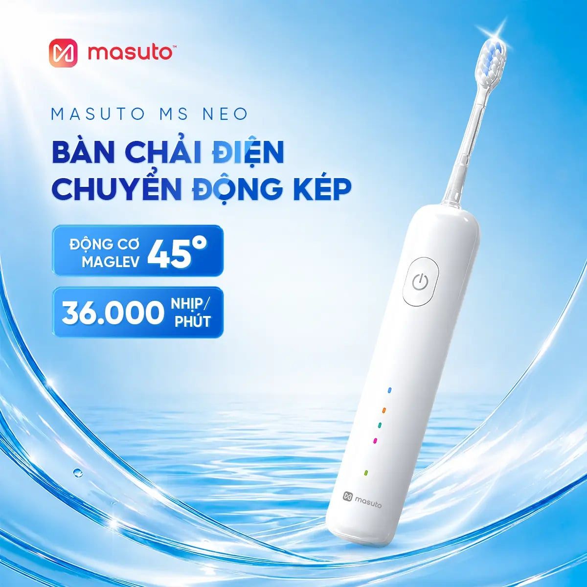 Masuto Ra Mắt "Siêu Phẩm" Bàn Chải Điện Tác Động Kép Neo Ultrasonic