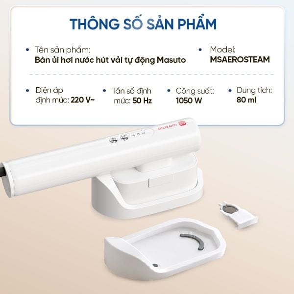 Bàn ủi tự động hút vải Masuto MSAEROSTEAM | Công nghệ Triple Smooth - Là phẳng mọi nếp nhăn