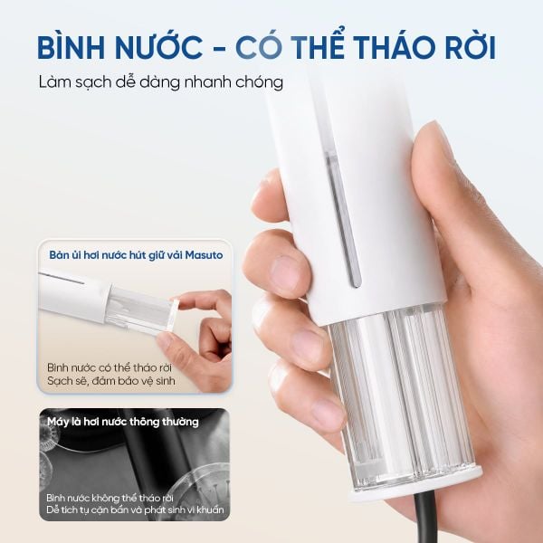 Bàn ủi tự động hút vải Masuto MSAEROSTEAM | Công nghệ Triple Smooth - Là phẳng mọi nếp nhăn