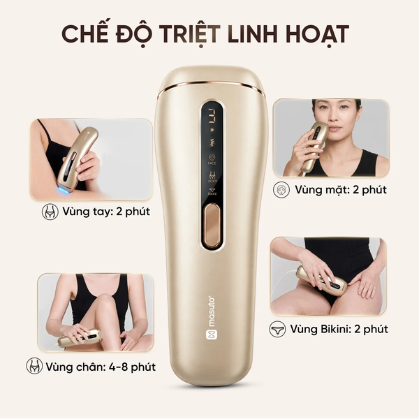Máy Triệt Lông Lạnh Masuto IPL SkinSense AI - Nhận Diện Màu Da Thông Minh