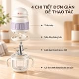 Máy Xay Ăn Dặm Đa Năng MSBABYBLEND Masuto - Cối Thủy Tinh, Lưỡi Dao 8 Cánh Xay Vi Lượng Siêu Mịn