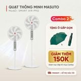 Quạt thông minh Masuto Air Pro cánh lớn 28cm – Điều khiển giọng nói Tiếng Việt, động cơ BLDC tiết kiệm điện
