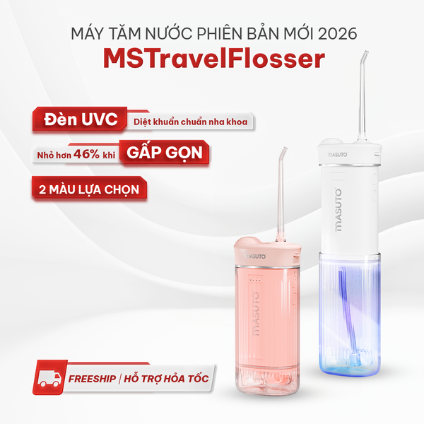 Máy tăm nước gấp gọn khử khuẩn UVC - MSTravelFlosser