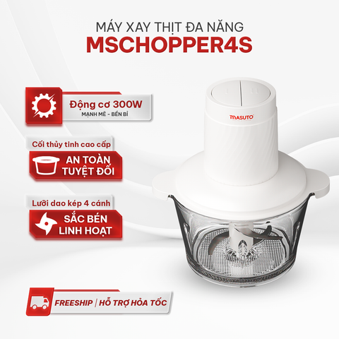 Máy Xay Thịt Đa Năng MSCHOPPER4S – Công Suất 300W | Dung tích 1.8L