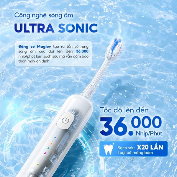 Bàn Chải Điện Tác Động Kép Masuto Neo UltraSonic