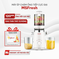 Máy ép chậm Masuto MSFresh | Ống tiếp nguyên liệu cực đại 120mm