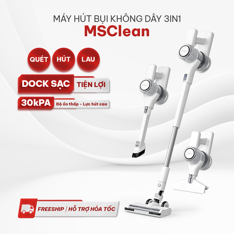 Máy hút bụi quét sàn không dây cầm tay Masuto MSClean