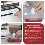 Hộp Thủy Tinh Hút Chân Không Cao Cấp Masuto Dung tích 1040ml