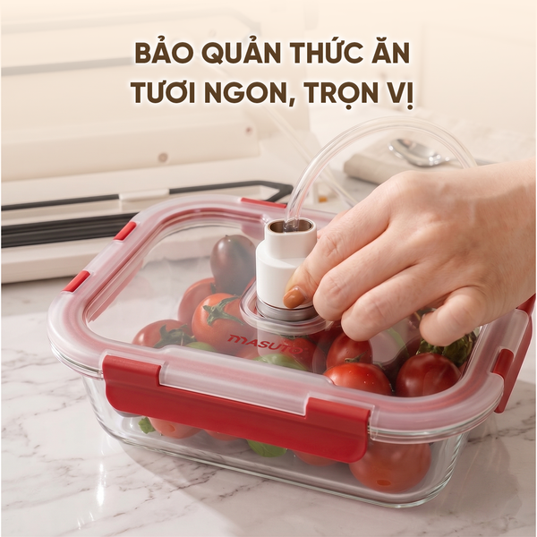 Hộp Thủy Tinh Hút Chân Không Cao Cấp Masuto Dung tích 1040ml