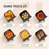 Nồi chiên không dầu Masuto MSKingAir - Dung tích 6L - 2 tầng đốt không cần trở lật - Phiên bản mới 2026