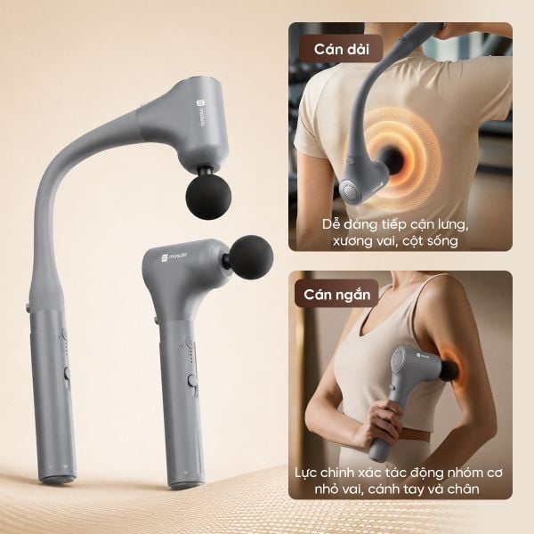 Máy massage cầm tay Masuto Spine Care - Cán cong trợ lực linh hoạt , loại bỏ đau nhức