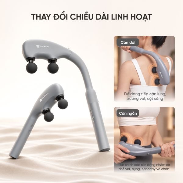 Máy massage cầm tay búa đấm Masuto DualSpine Care - Nhân đôi tác động, giảm đau cơ cấp tốc