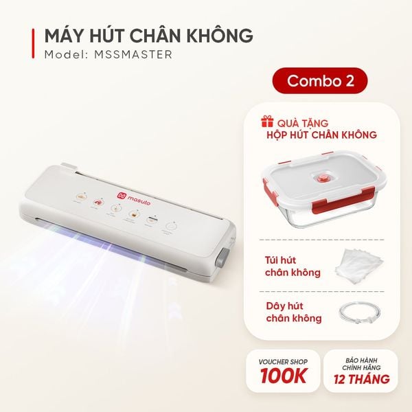Máy hút chân không Masuto MSSMASTER - Công suất lớn 240W, Lực hút -60kPa, Đường hàn kép