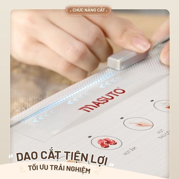 Máy hút chân không Masuto MSSMASTER - Công suất lớn 240W, Lực hút -60kPa, Đường hàn kép