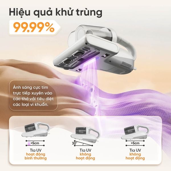 [HÀNG ĐẶT TRƯỚC - GIẢM THÊM 200K] Máy hút bụi giường nệm cầm tay Masuto Dreamer - UV diệt khuẩn, 2 buồng lọc bụi Cyclone Hepa, lực hút mạnh 13000Pa
