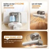 [HÀNG ĐẶT TRƯỚC - GIẢM THÊM 200K] Máy hút bụi giường nệm cầm tay Masuto Dreamer - UV diệt khuẩn, 2 buồng lọc bụi Cyclone Hepa, lực hút mạnh 13000Pa