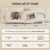 [HÀNG ĐẶT TRƯỚC - GIẢM THÊM 200K] Máy hút bụi giường nệm cầm tay Masuto Dreamer - UV diệt khuẩn, 2 buồng lọc bụi Cyclone Hepa, lực hút mạnh 13000Pa