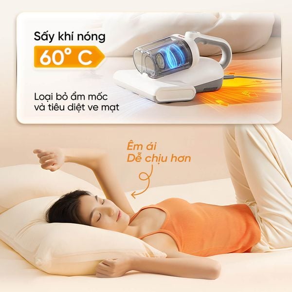 [HÀNG ĐẶT TRƯỚC - GIẢM THÊM 200K] Máy hút bụi giường nệm cầm tay Masuto Dreamer - UV diệt khuẩn, 2 buồng lọc bụi Cyclone Hepa, lực hút mạnh 13000Pa