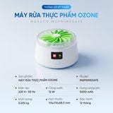 Máy rửa thực phẩm Masuto Prime Safe công nghệ ozone - Khử khuẩn đến 99,9%, chuẩn chống nước IPX8