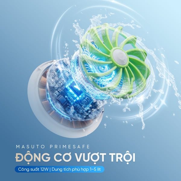 Máy rửa thực phẩm Masuto Prime Safe công nghệ ozone - Khử khuẩn đến 99,9%, chuẩn chống nước IPX8