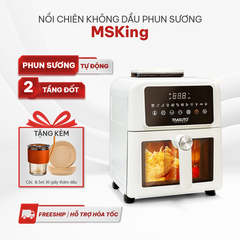 Nồi chiên không dầu phun sương Masuto MSKing 6L - 2 tầng đốt không cần trở lật