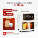 Nồi chiên không dầu phun sương Masuto MSKing 6L - 2 tầng đốt không cần trở lật
