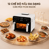 Nồi chiên không dầu Masuto PrimeAir 12L - Công suất 2200W- Chiên nướng không cần trở lật