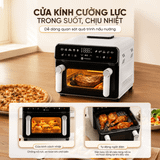 Nồi chiên không dầu Masuto PrimeAir 12L - Công suất 2200W- Chiên nướng không cần trở lật
