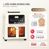Nồi chiên không dầu phun sương Masuto MSKing 6L - 2 tầng đốt không cần trở lật