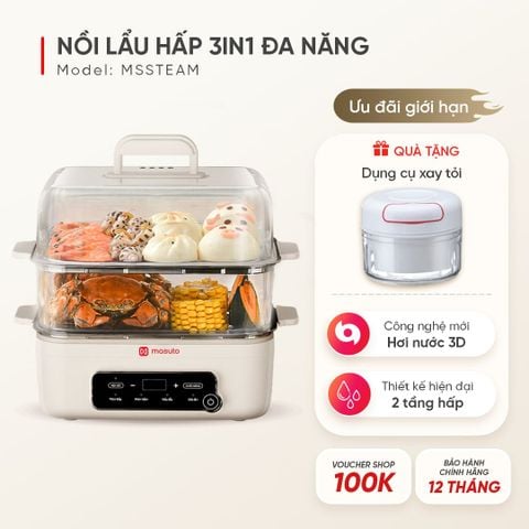 Nồi lẩu hấp đa năng Masuto dung tích 14.5L
