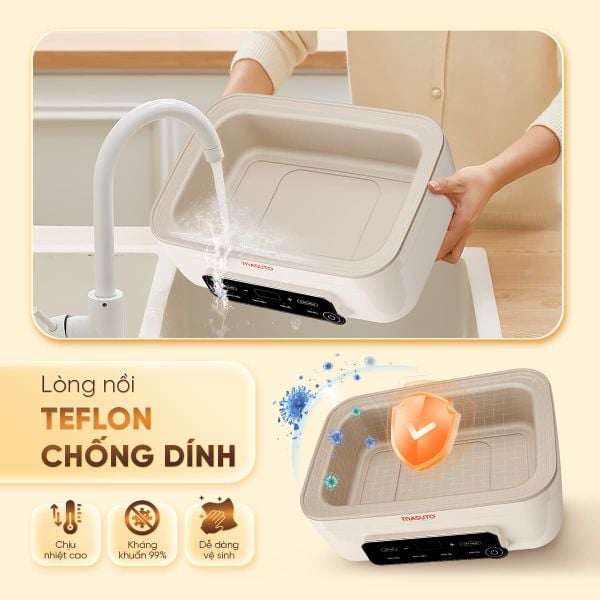 Nồi lẩu hấp đa năng Masuto dung tích 14.5L