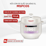 Nồi cơm áp suất 5L Masuto MSPC05 - 10 chức năng nấu, chế độ nấu mở nắp riêng biệt