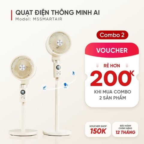 Quạt Thông Minh Masuto Smart Air - Điều Khiển Giọng Nói Tiếng Việt