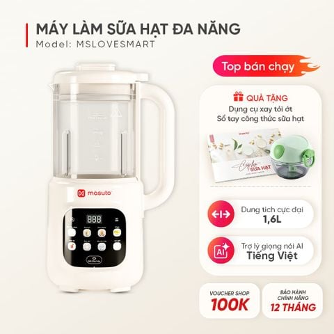 Máy Làm Sữa Hạt Biết Nói MSLOVESMART | Dung tích LỚN 1.6L cho đại gia đình