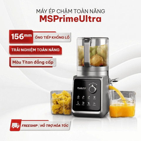 May ep cham Masuto MSPrime Ultra ong tiep lieu 156mm ep nguyen qua
