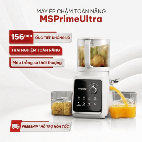 May ep cham Masuto MSPrime Ultra ong tiep lieu 156mm ep nguyen qua