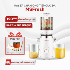 Máy ép chậm Masuto MSFresh | Ống tiếp nguyên liệu cực đại 120mm