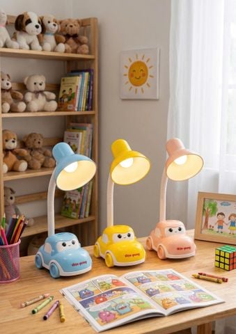 Đèn bàn ĐQ DKL27 (Xe hơi, Hộp cắm bút, Ánh sáng trắng/ Ánh sáng vàng)
