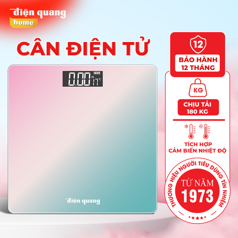 CÂN ĐIỆN TỬ ĐIỆN QUANG ĐQ ES02, PIN AAA [TẶNG PIN + BẢO HÀNH 12 THÁNG)
