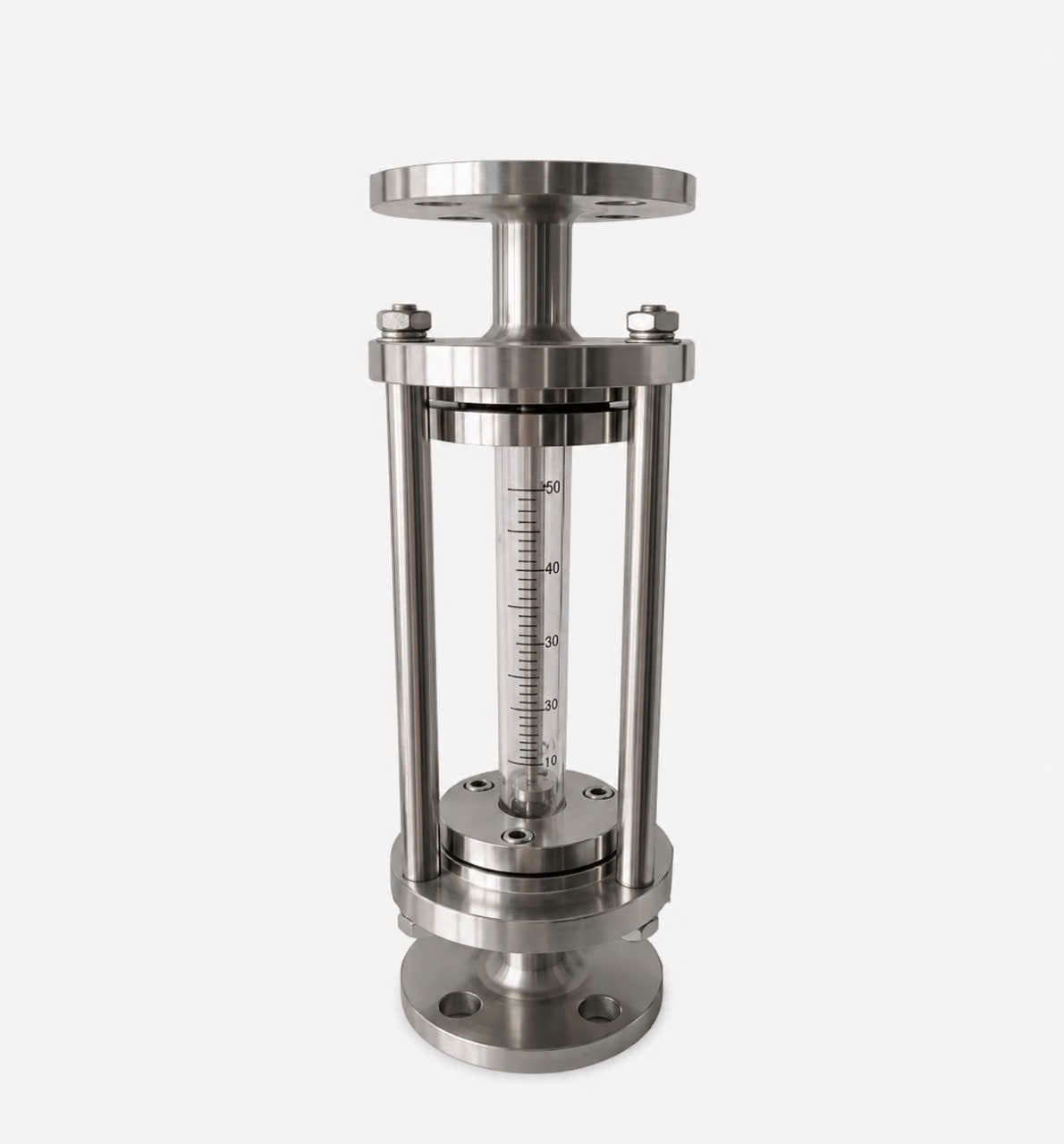 Lưu lượng kế LZB-FA100-25 inox 304 rotameter nhiệt độ cao thủy tinh kim loại ống mặt bích cho nước gas Air Medium OEM tùy chỉnh, DN15-DN100