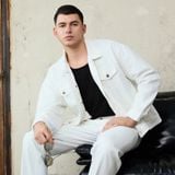 Áo Khoác Jeans Nam Siêu Nhẹ ICON105 Lightweight Offwhite Form Regular