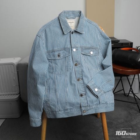 Áo Khoác Denim Nam Stripe Trucker Form Regular