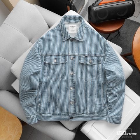 Áo Khoác Denim Nam Stripe Trucker Form Regular