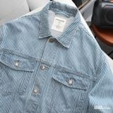 Áo Khoác Denim Nam Stripe Trucker Form Regular